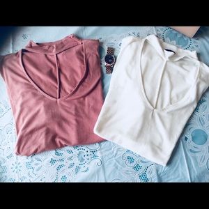 Pink / White Plus Size Tops 2 for $11